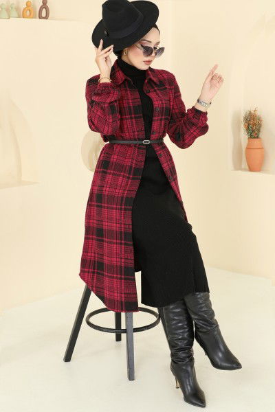 K.T.R. - بلوز نمط 2 أحمر 3062KTR750-MS