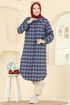 Tunic 3068KTR750-MS Burgundy & Blue - Thumbnail