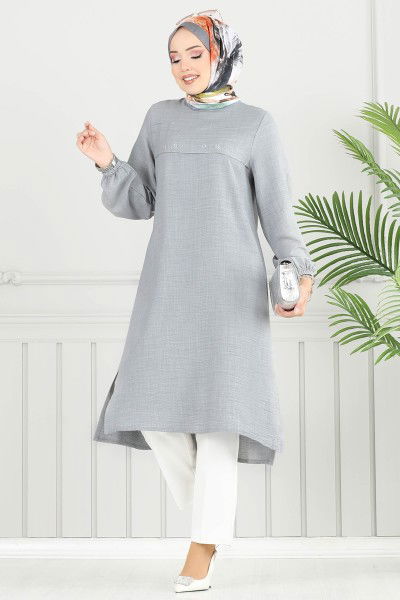 H.B.S. - بلوز رمادي 3123HBS856-MS