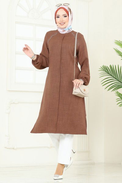 H.B.S. - Tunic 3124HBS856-MS Light Brown