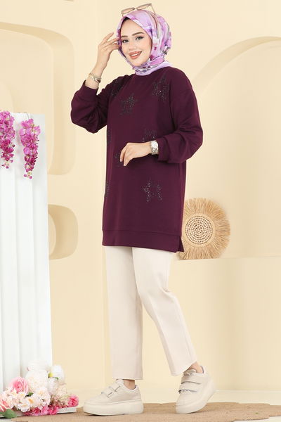 H.B.S. - Tunic 3225HBS856-MS Damson - 416036