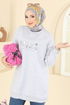 بلوز رمادي 5279TEG847-MS - Thumbnail