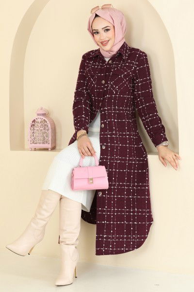 S.V.L. - Tunic 9052S324-MS Burgundy