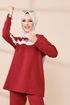 Tunik Pantolon Bordo TFS8412 - Thumbnail