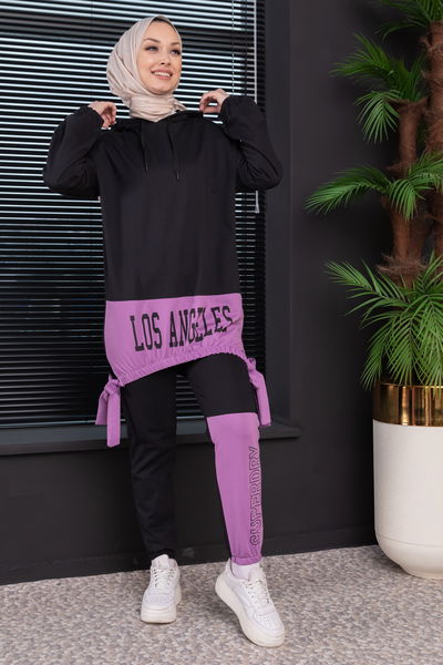 216 - Tunik Pantolon Lila TFS3938
