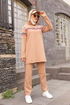 Tunika Hosen Beige TFS2796 - Thumbnail