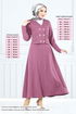 V À Collier Jupe Équipe Numéro de pièce 152HBS932-M Sombre Lilas - Thumbnail