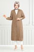 V Collared Linen Cap 1839LNA1042-M Dark Vision - Thumbnail