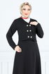 V Collared Skirted Team 152HBS932-M Black - Thumbnail