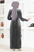 Velours Robe Anthracite LM2533 - Thumbnail