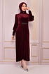 Velours Robe Bourgogne ASM2533 - Thumbnail