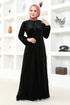 Velours Robe LM2635 Sombre Noir - Thumbnail