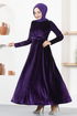 Velours Robe LM2653 Demoiselle - Thumbnail