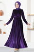 Velours Robe LM2653 Demoiselle - Thumbnail