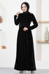 Velours Robe LM2653 Noir - Thumbnail