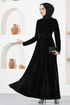 Velours Robe LM2653 Noir - Thumbnail