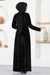 Velours Robe LM2653 Noir - Thumbnail