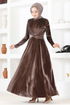 Velours Robe LM2653 Vison - Thumbnail