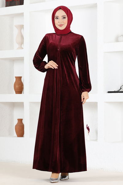 ASM - Velvet Dress ASM2635 Burgundy