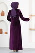 Velvet Dress ASM2635 Damson - Thumbnail