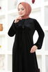 Velvet Dress ASM2635 Dark Black - Thumbnail