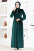 Velvet Dress ASM2635 Emerald - Thumbnail