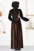 Velvet Dress ASM2650 Brown - Thumbnail