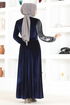 Velvet Dress ASM2650 Navy blue - Thumbnail