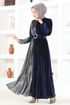 Velvet Dress ASM2650 Navy blue - Thumbnail