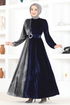 Velvet Dress ASM2650 Navy blue - Thumbnail