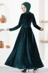 Velvet Dress ASM2653 Emerald - Thumbnail