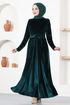 Velvet Dress ASM2653 Emerald - Thumbnail