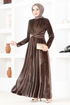 Velvet Dress ASM2653 Mink - Thumbnail