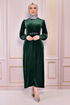 Velvet Dress Emerald ASM2533 - Thumbnail