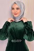 Velvet Dress Emerald ASM2533 - Thumbnail