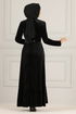 Velvet Evening dress ASM2634 Black - Thumbnail