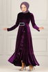 Velvet Evening dress ASM2634 Damson - Thumbnail