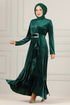 Velvet Evening dress ASM2634 Emerald - Thumbnail