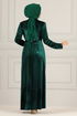 Velvet Evening dress ASM2634 Emerald - Thumbnail