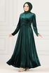 Velvet Evening dress ASM2640 Emerald - Thumbnail