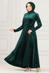 Velvet Evening dress ASM2640 Emerald - Thumbnail