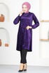 Velvet Tunic MSL12057 Purple - Thumbnail