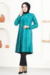 Velvet Tunic MSL12057 Turquoise - Thumbnail