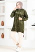 Velvet Tunic MSL2058 Khaki - Thumbnail