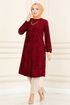 Velvet Tunic MSL2059 Burgundy - Thumbnail