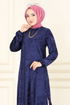 Velvet Tunic MSL2059 Navy blue - Thumbnail