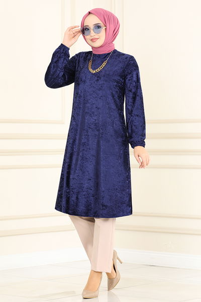 MSL - Velvet Tunic MSL2059 Navy blue