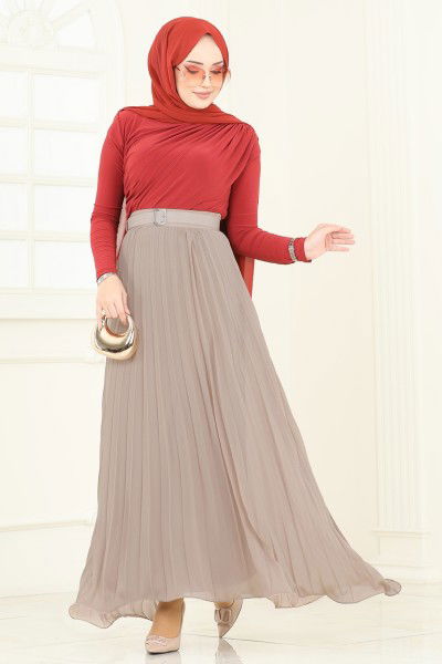 B.İ.S.S.K. - Volanlı Şifon Etek 6202BSK463-MS Vizyon