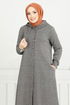 Von vorne Knopfleiste Hijab Kap 22036UKB929-M Vision - Thumbnail