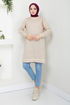 Well Lacquered Striped Tunic 701OZR1047-M Lilac - Thumbnail